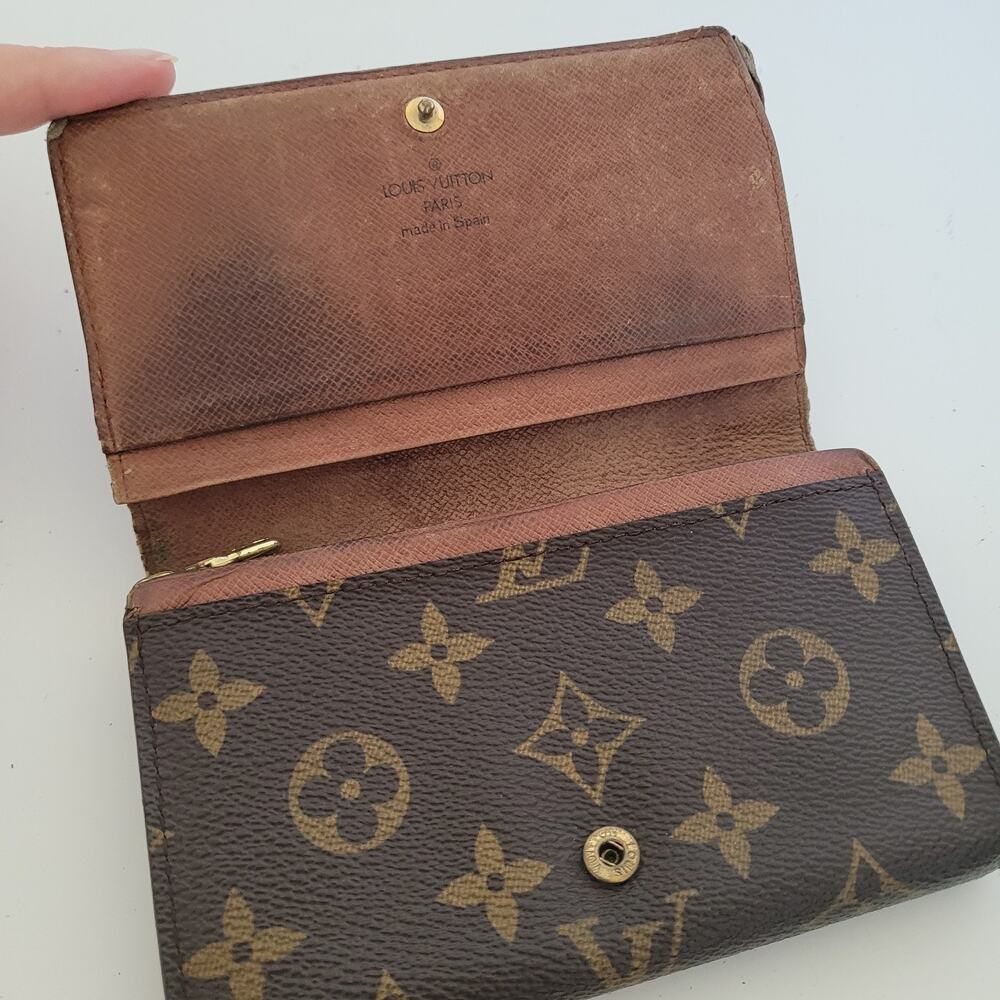 Louis Vuitton Portefeuille Tresor Bifold Wallet Medium Monogram Brown Vintage - Picture 3 of 13